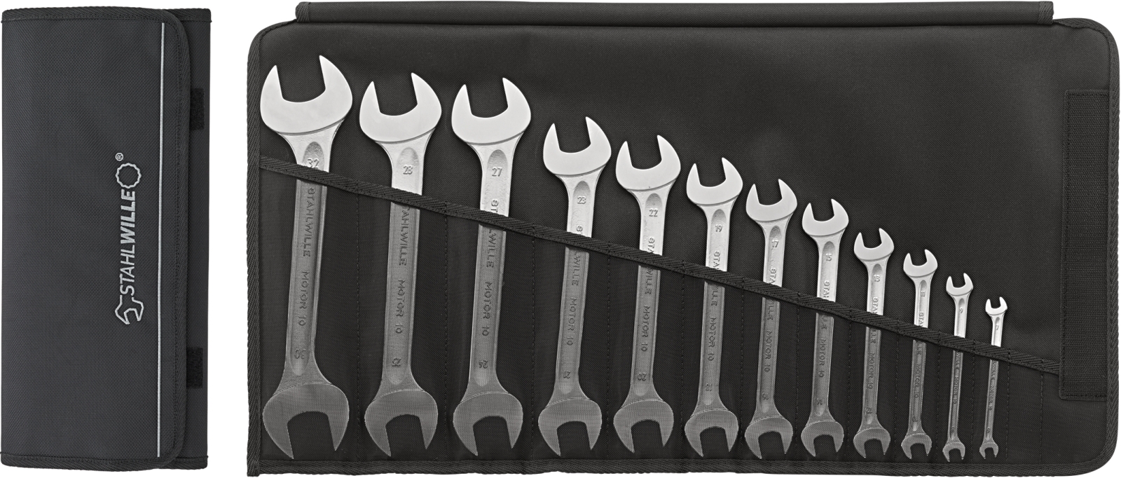 Double open-ended spanner set MOTOR 10/12 6x7-30x32 12 pcs.