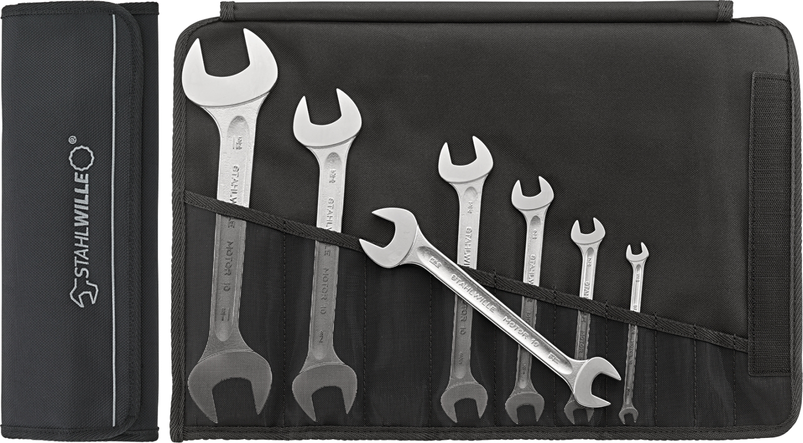 Double open-ended spanner set MOTOR 10a/7 1/4x5/16-1.1/8x1.5/16 7 pcs.
