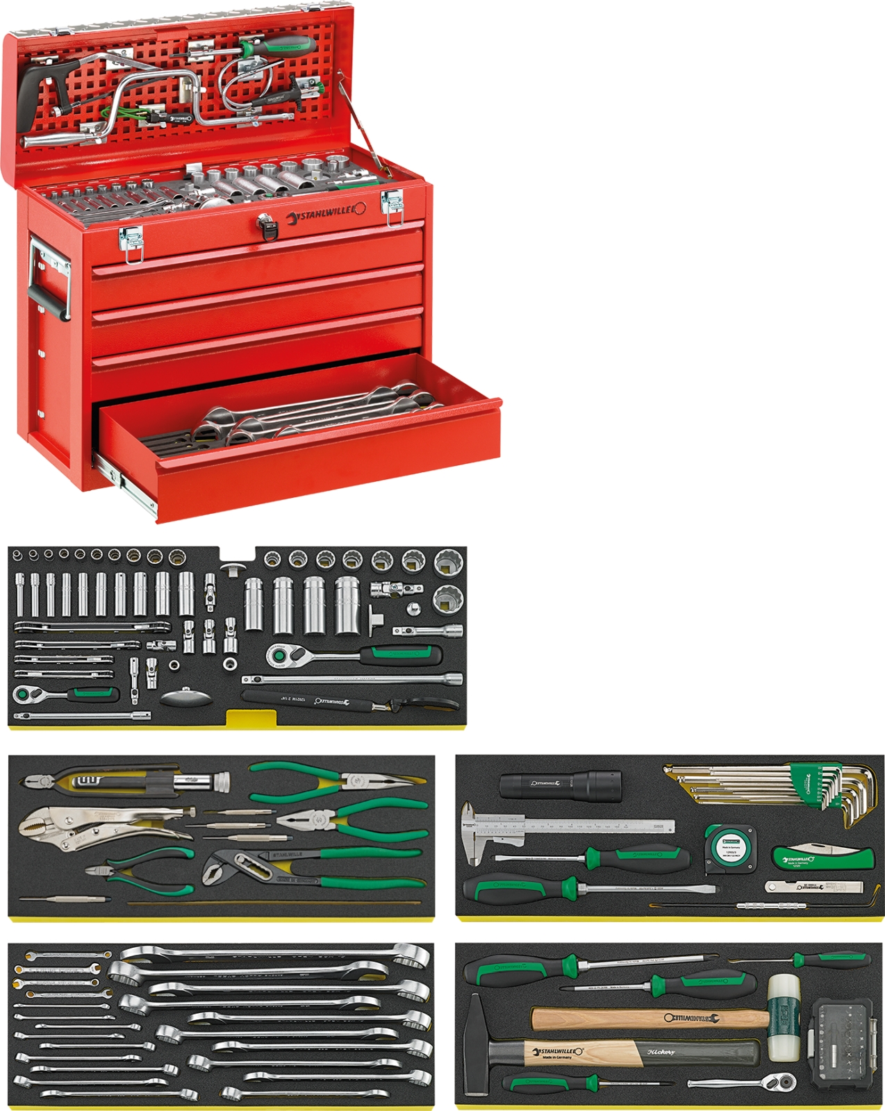 Line maintenance set in tool box 13214a L.580mm W.300mm H.494mm 147 pcs.