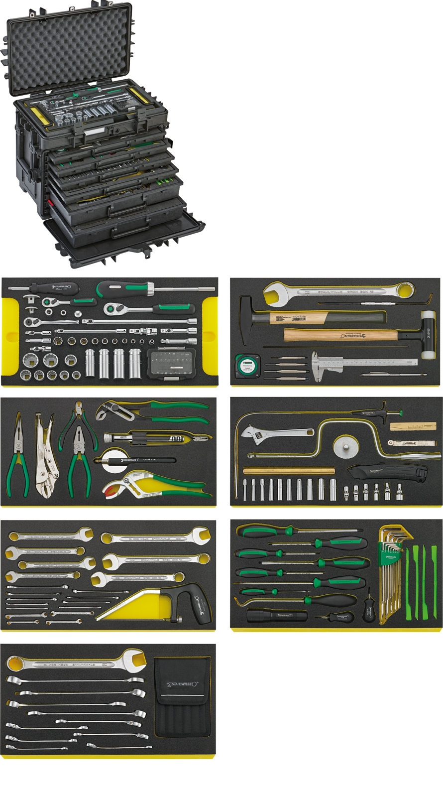 AOG-Kit for aeroplanes in tool trolley 13224a WT/TS L.381mm W.581mm H.455mm 179 pcs.