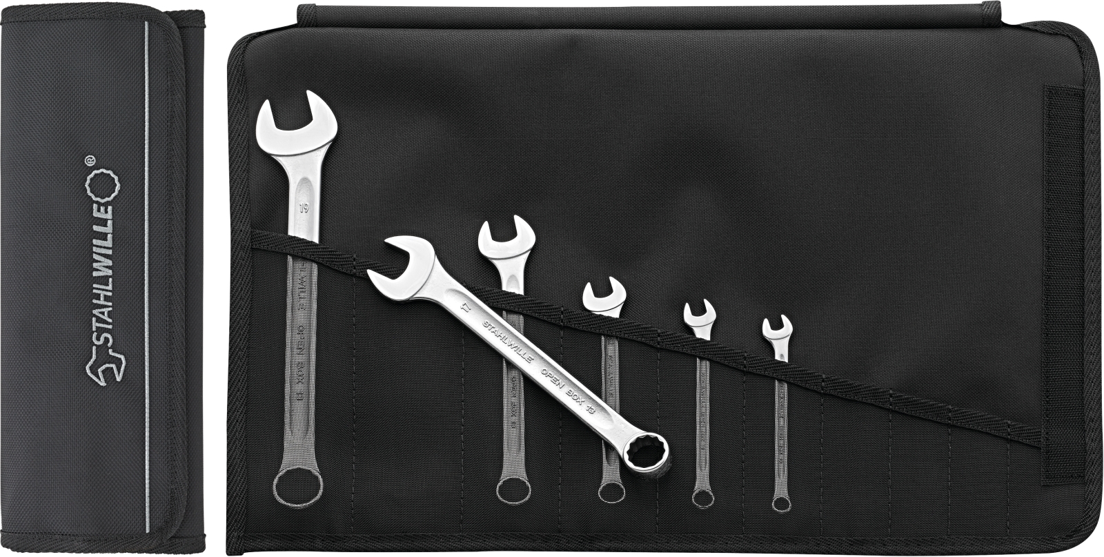 Combination spanner set OPEN BOX 13/6 7-19 6 pcs.