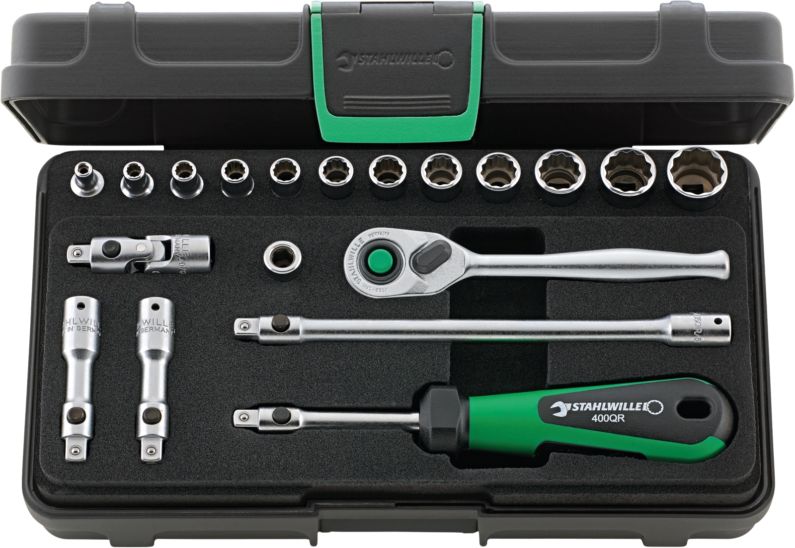 1/4 Socket set 40AD/12/7QR KN SG 19 pcs.