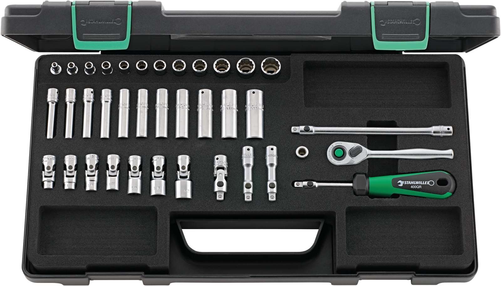 1/4 Socket set 40AD/30/7QR KN SG 37 pcs.