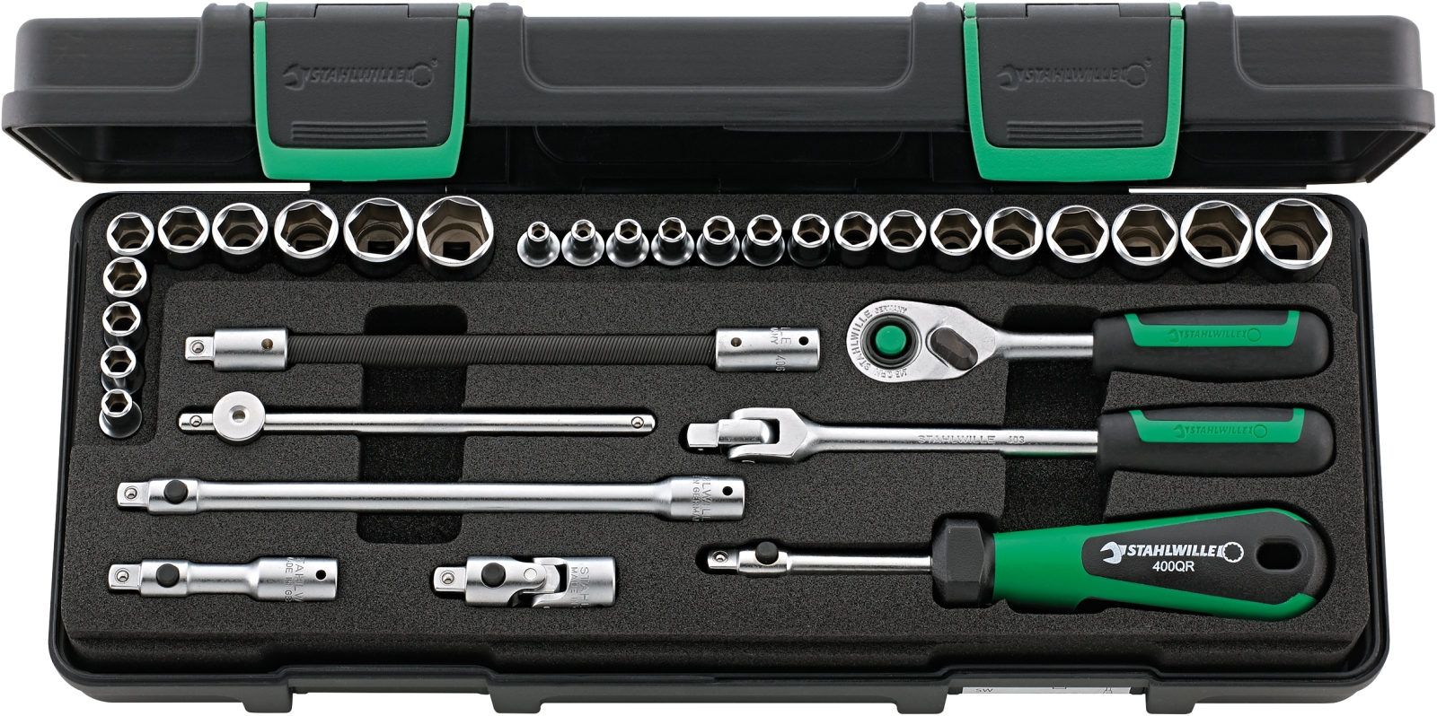 1/4 Socket set 40MA/25/8QR KN 33 pcs.