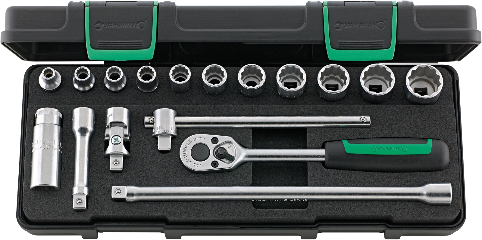 3/8 Socket set 45A/12/5 KN 17 pcs.