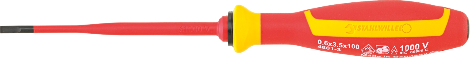 VDE slotted screwdriver 0,6mm x 3,5mm L.100mm