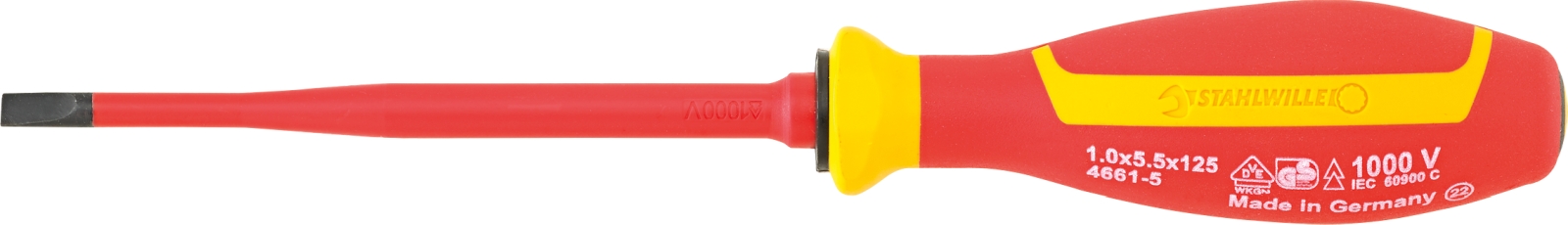 VDE slotted screwdriver 1,0mm x 5,5mm L.125mm