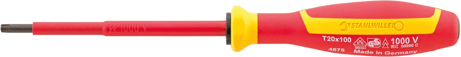VDE TORX screwdriver DRALL+ T8 L.60mm