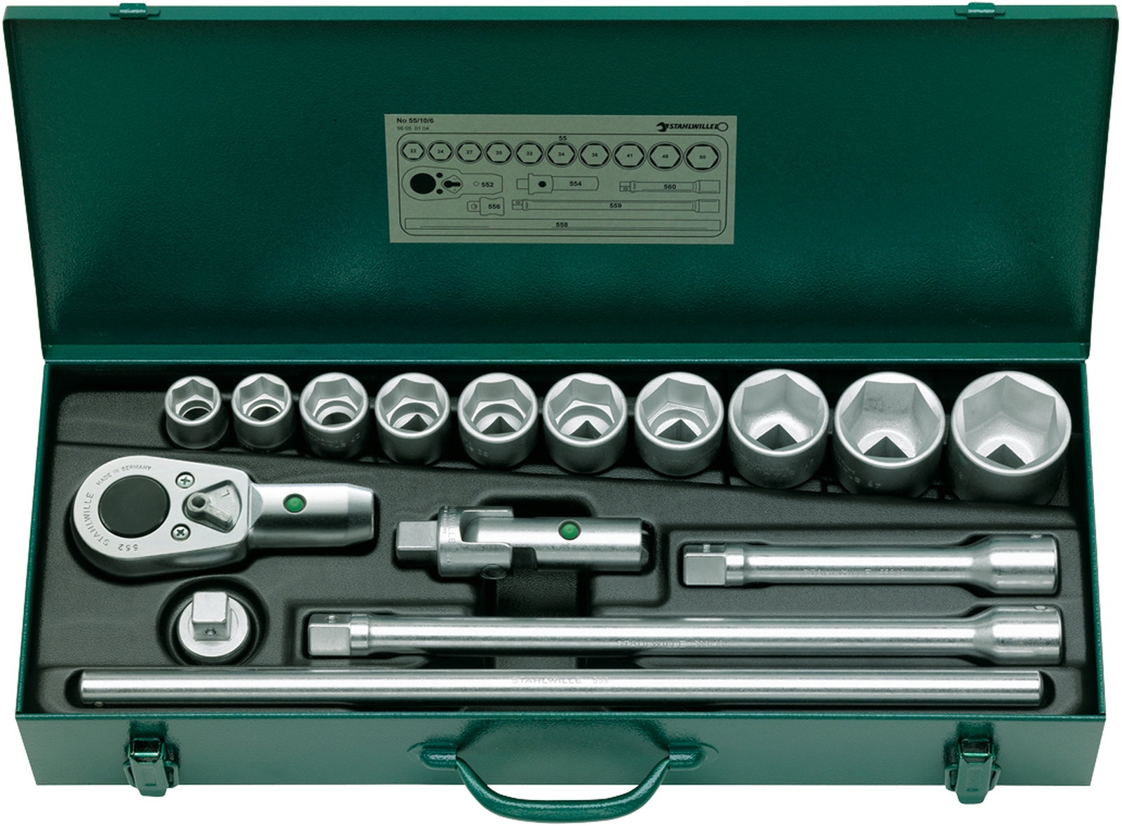 3/4 Socket set 55/10/6 16 pcs.