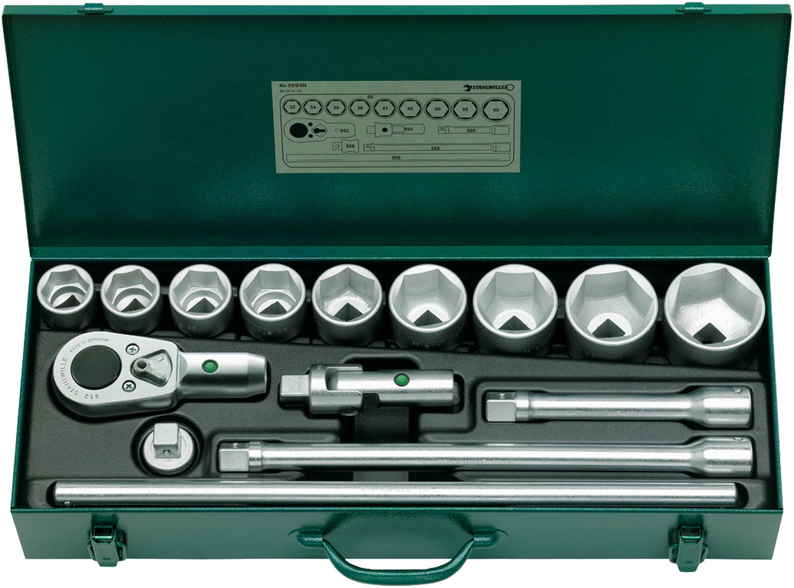 3/4 Socket set 55/9/6 N 15 pcs.