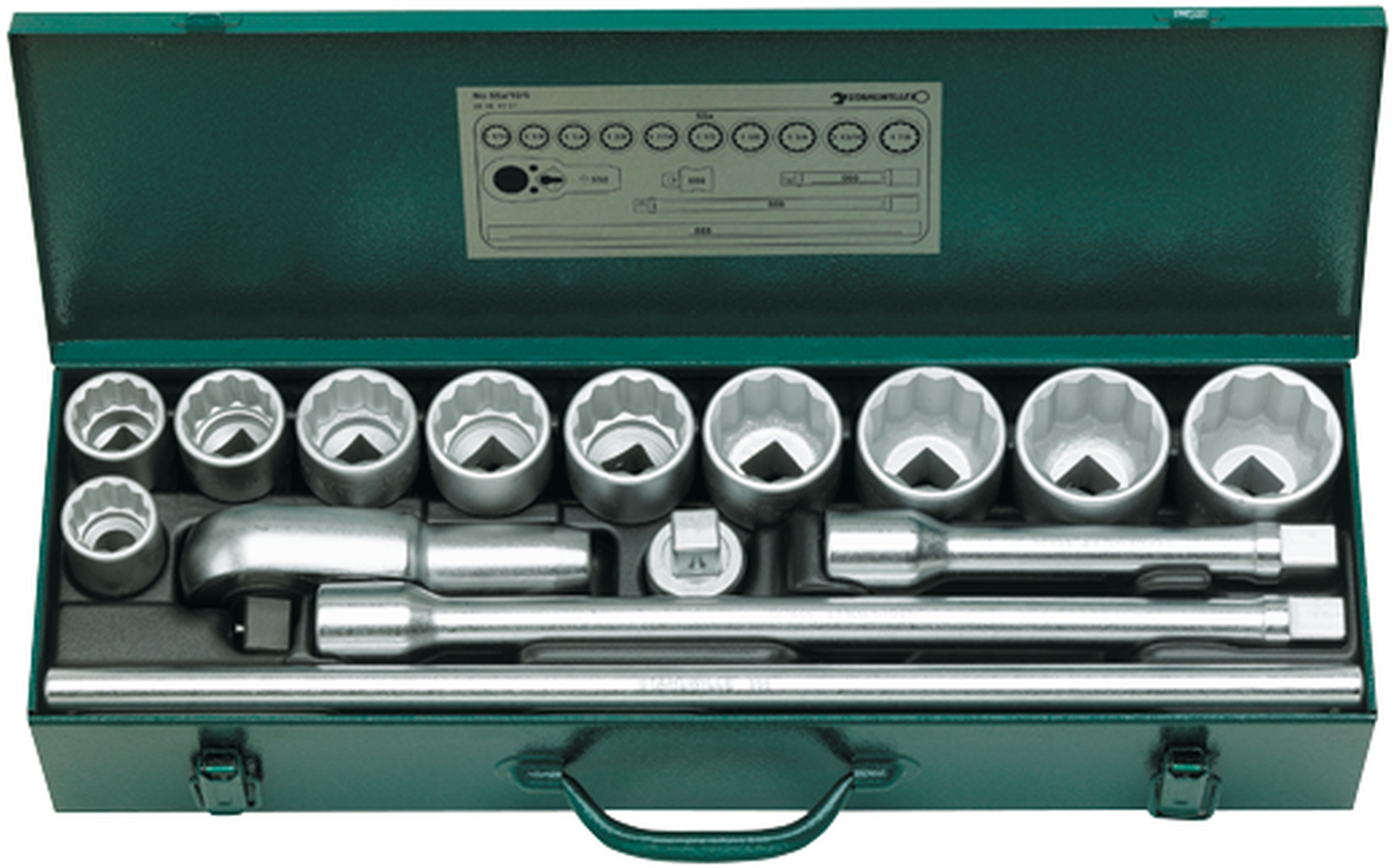 3/4 Socket set 55A/10/5 15 pcs.