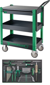 Assortment tool in service trolley Model612/83 ST Drawers 83 pcs.