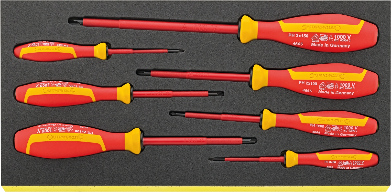 Screwdriver set DRALL+ TCS 4665/4670 VDE 7 pcs.